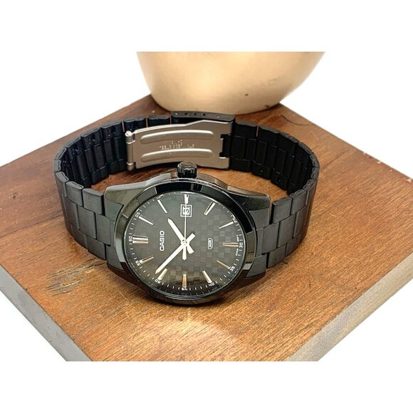 Casio Men's Watch MTP-VD03 Quartz Analog Black Dial Stainless Steel 41mm 5058 - Picture 9 of 15